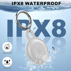 Porte-clés étanche IPX8, protection anti-poussière, design moderne, idéal pour sécuriser vos objets personnels sous l'eau.
