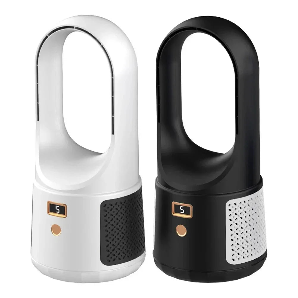 Ventilador de mesa sin aspas - Ventilador USB silencioso con batería para dormitorio y oficina