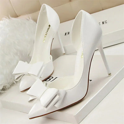 INGE | Zapatos de salón elegantes con lazo y punta puntiaguda