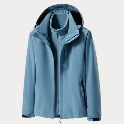 Chaqueta cortavientos con capucha para hombre