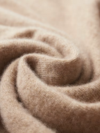 Beige hættetrøje i uld til mænd