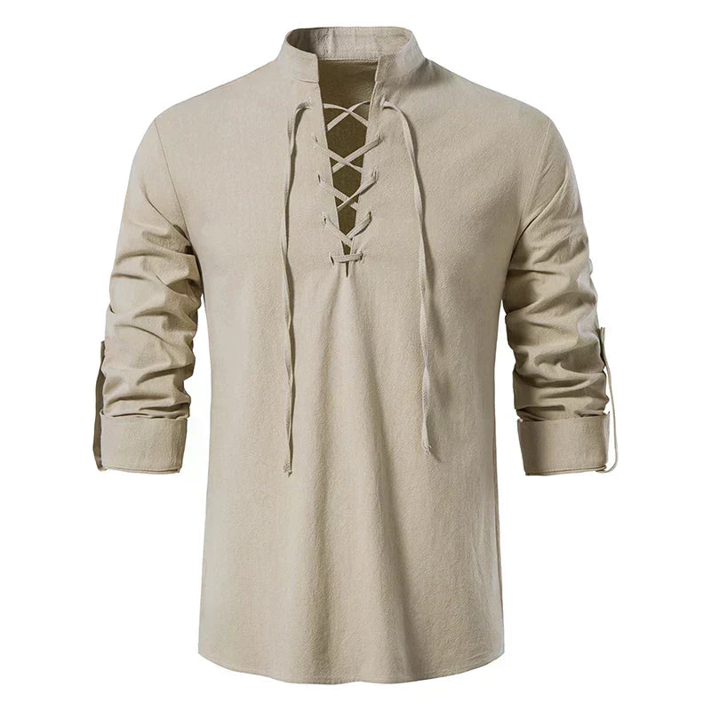 Camisa de lino y algodón