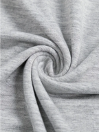Tissu gris en coton doux, texture en spirale, idéal pour vêtements confortables, textile de haute qualité, mode durable, tissu extensible.
