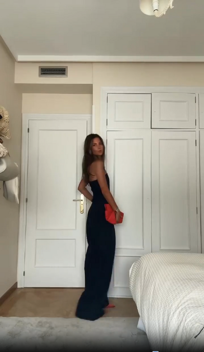 Tuta bustier fluida da donna - elegante completo estivo leggero