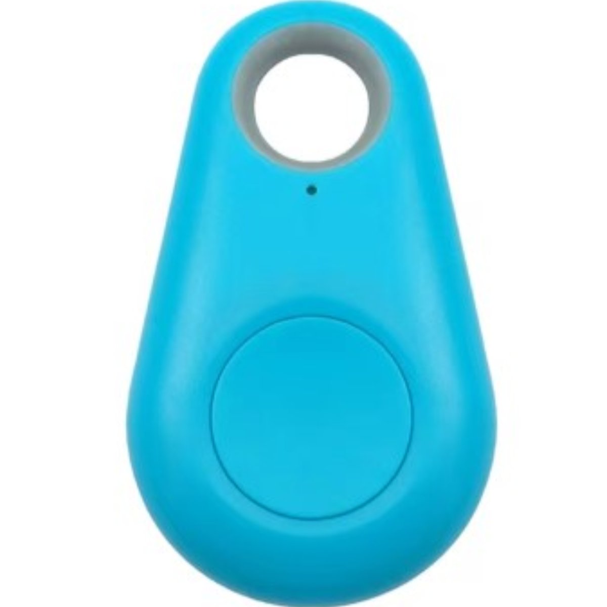 Porte-clés traqueur Bluetooth bleu, dispositif de localisation compact pour clés et objets personnels, technologie sans fil pratique.