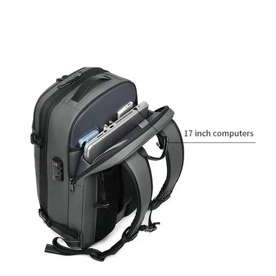 Mochila antirrobo de 60 l con compresión al vacío