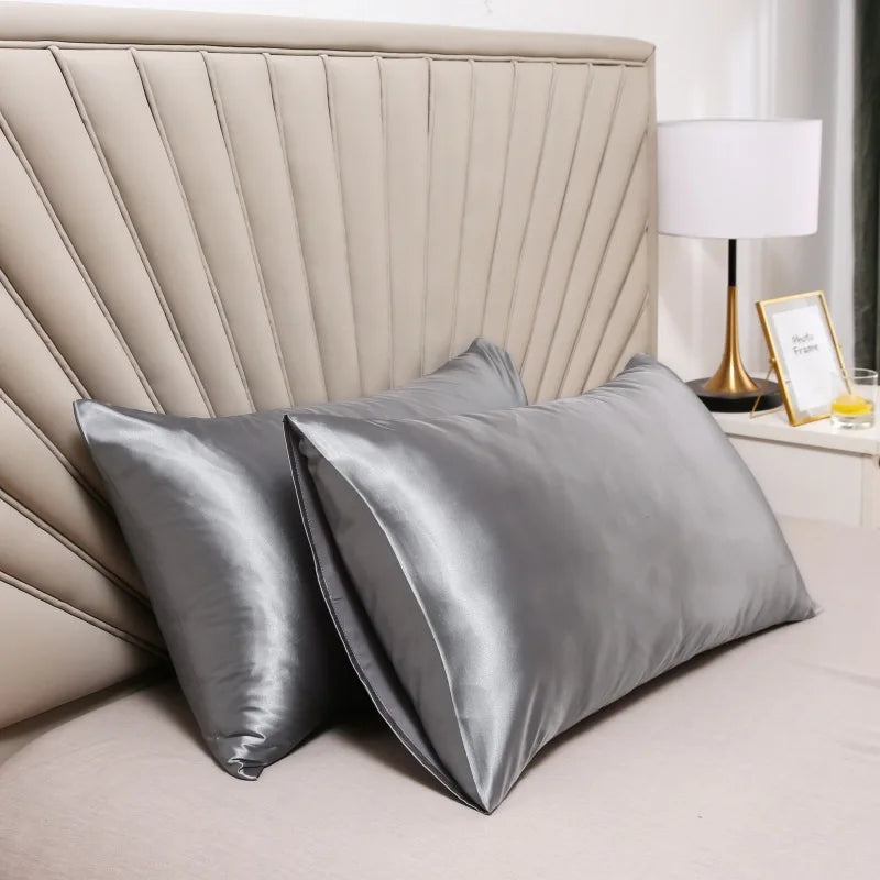 Taie d'oreiller luxueuse en soie rafraîchissante - Hypoallergénique pour peaux sensibles