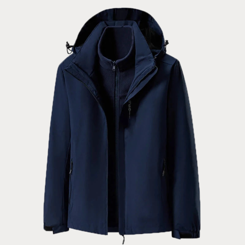 Chaqueta cortavientos con capucha para hombre