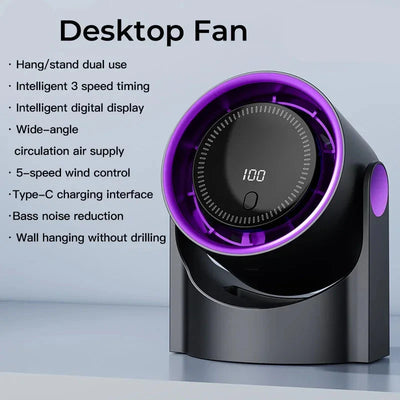 Ventilateur de table ultra-silencieux sans pales - Refroidisseur d'air sûr et efficace pour les chaleurs estivales