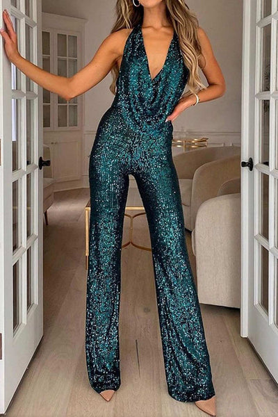 Eliea - Tuta elegante con paillettes abbaglianti