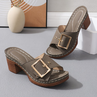 Eleganta - Sandalias de piel para mujer Elegantes y cómodas durante todo el verano.