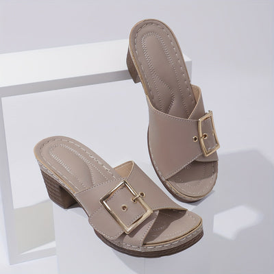 Eleganta - Sandalias de piel para mujer Elegantes y cómodas durante todo el verano.