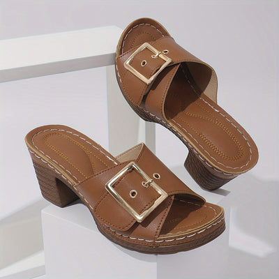 Eleganta - Sandalias de piel para mujer Elegantes y cómodas durante todo el verano.