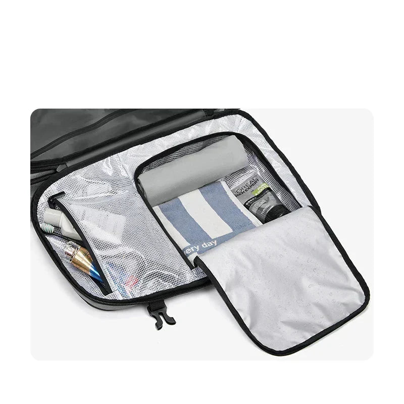 Mochila antirrobo de 60 l con compresión al vacío