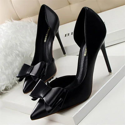 INGE | Zapatos de salón elegantes con lazo y punta puntiaguda