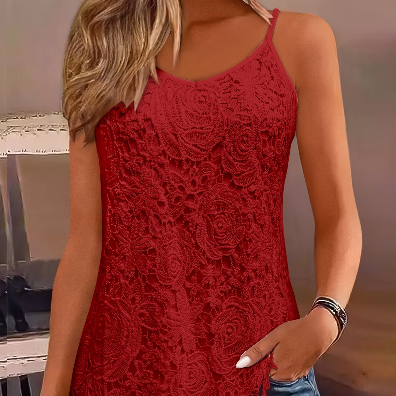 Camiseta sin mangas - Tejido elástico y sin mangas