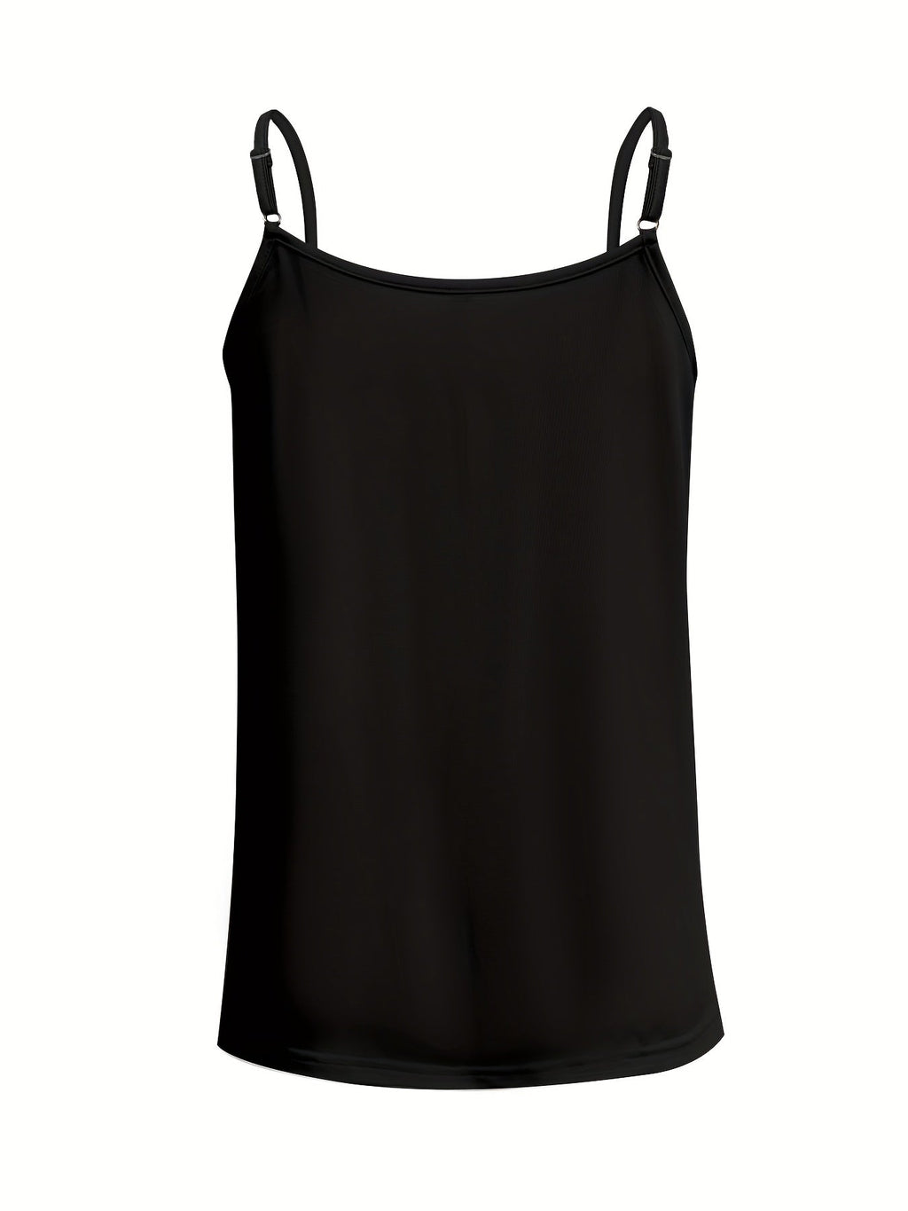 Débardeur noir femme, bretelles fines réglables, style basique et élégant, idéal pour tenues décontractées ou habillées, mode féminine tendance.