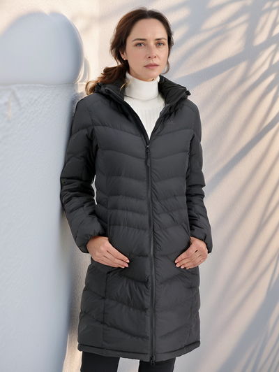 Manteau long et rembourré Eva - Chaud, léger et déperlant