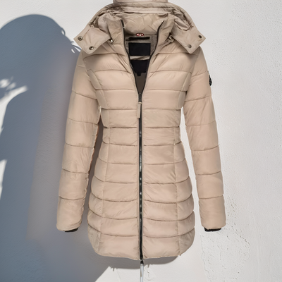 Eva Long Quilted Jacket - Chaude, légère et déperlante