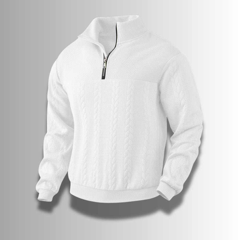 Suéter de lana merino de alta calidad para hombre.