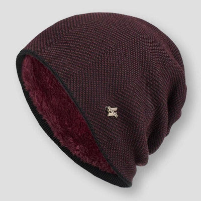 Gorro de punto de lana básico de invierno para hombre