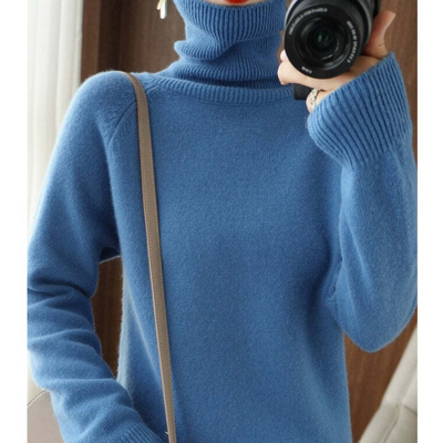 Nikki | Pull élégant à manches longues pour femme | Col roulé