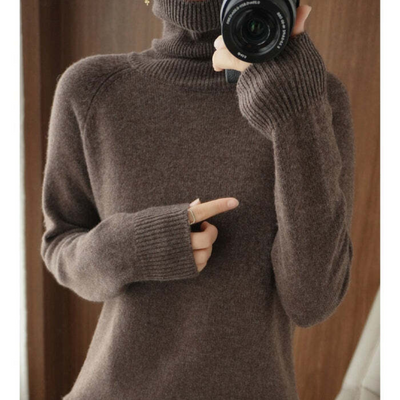 Nikki | Pull élégant à manches longues pour femme | Col roulé