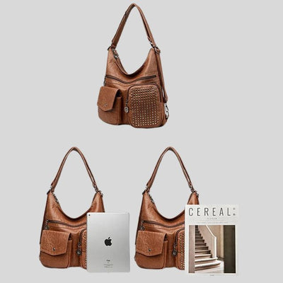 Vintpack – Sac à Dos en Cuir Clouté, Compact & Stylé