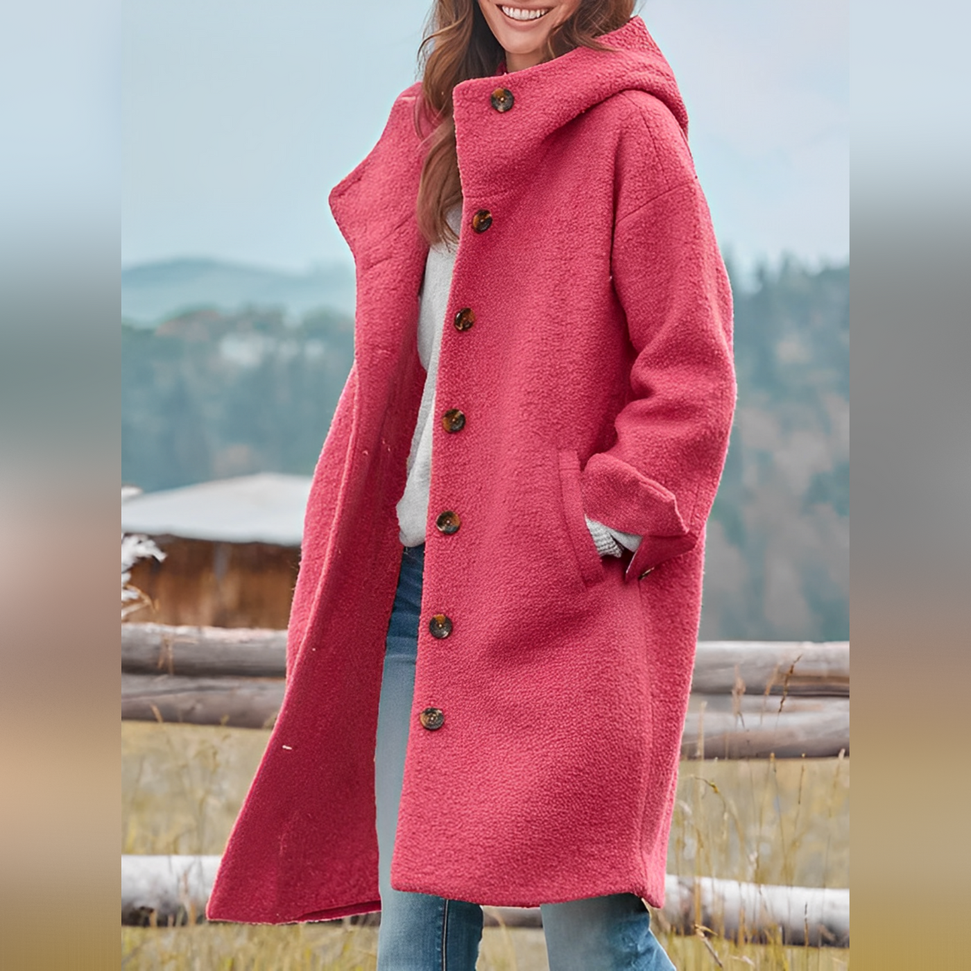 Layla | Manteau long à capuche pour femme