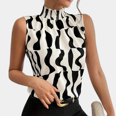 GABRIELLE | Camiseta sofisticada de cuello alto