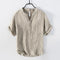 Gaferino - Camisa de lino de verano para hombre