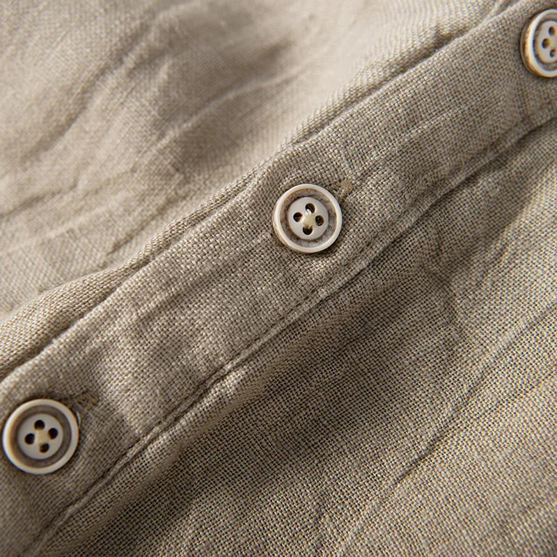 Gaferino - Camisa de lino de verano para hombre