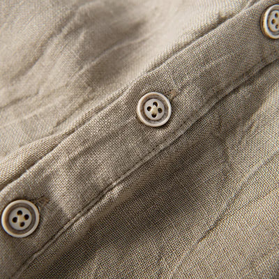 Gaferino - Camisa de lino de verano para hombre