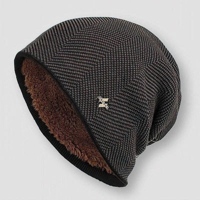 Gorro de punto de lana básico de invierno para hombre