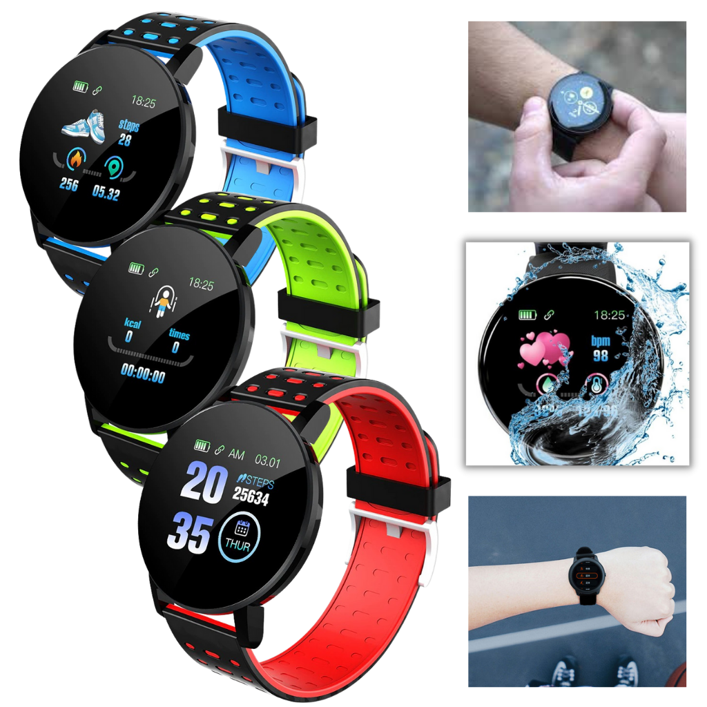 Reloj inteligente resistente al agua con monitor de actividad física