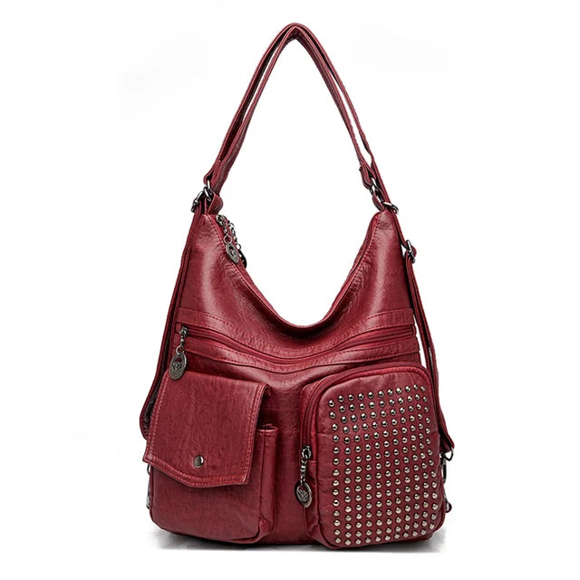 Vintpack – Sac à Dos en Cuir Clouté, Compact & Stylé