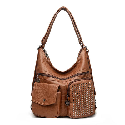 Vintpack – Sac à Dos en Cuir Clouté, Compact & Stylé