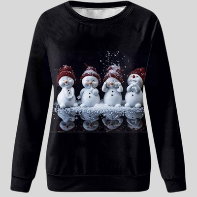 Kadınlar için Noel Kazakları Kadınlar için Noel Kardan Adam Sweatshirtü