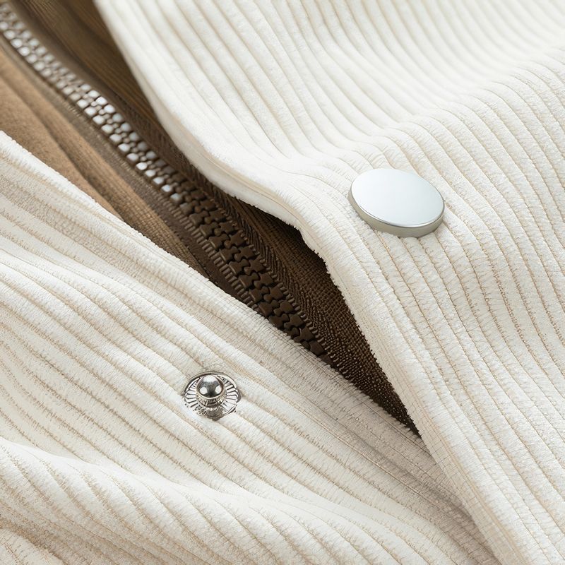 Chaqueta de pana con capucha para hombre - Forrada