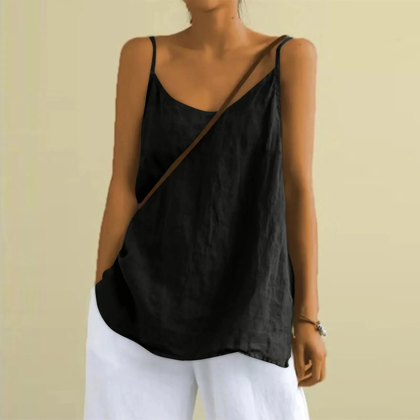 Top de tirantes finos para mujer - Suelto - Verano - Sin mangas