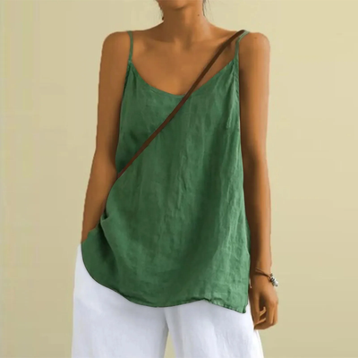 Top de tirantes finos para mujer - Suelto - Verano - Sin mangas