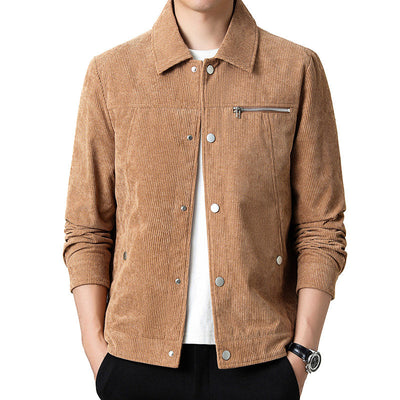 Chaqueta de transición para hombre de alta calidad en terciopelo clásico.