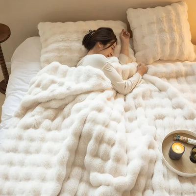 Couverture en laine polaire Douceur Plush Cosy Bed Throw