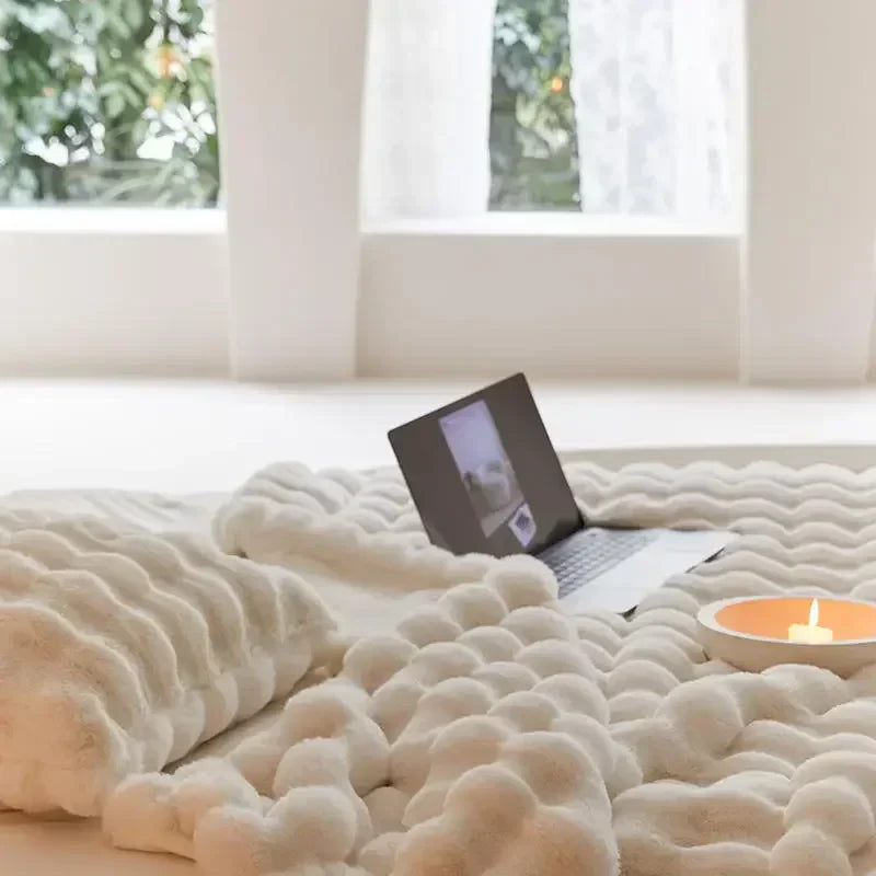 Couverture en laine polaire Douceur Plush Cosy Bed Throw