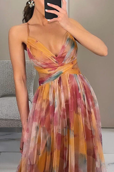 Robe longue en maille Annai pour femme, ajustée et élégante