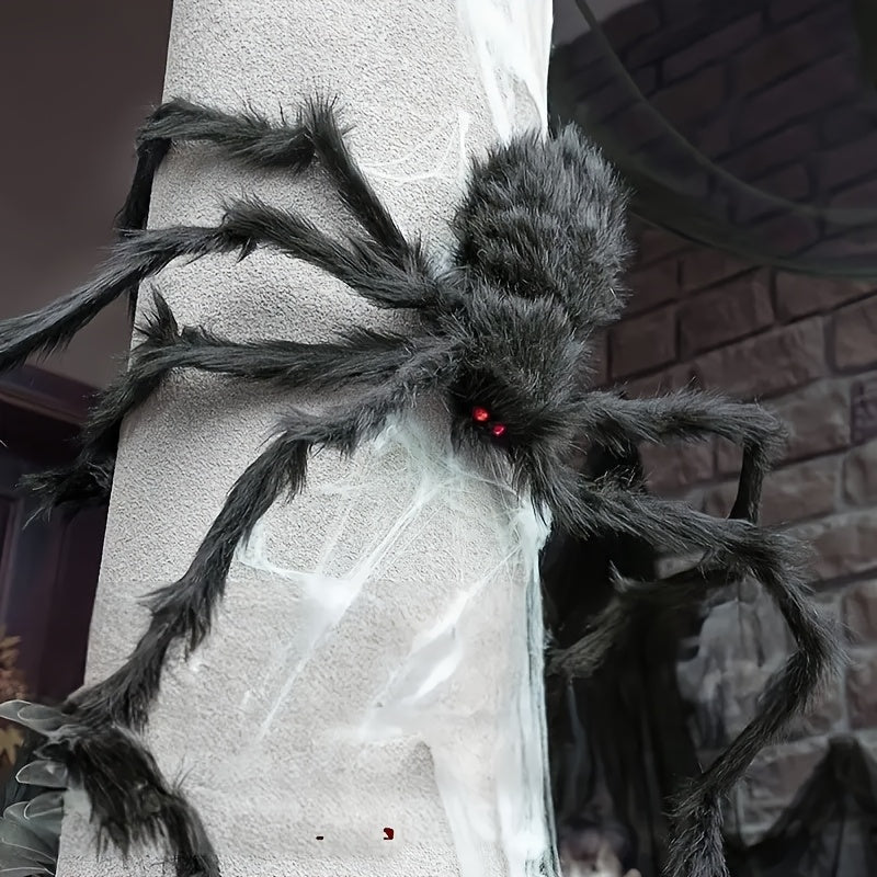 WebCreeper – Set of 2 Giant Spiders with Halloween Web