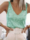 HAWA | Top con scollo a V e paillettes