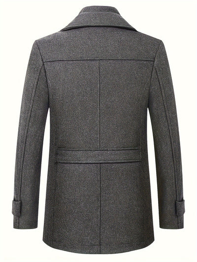 Floris | Casual wool men's jacket with zipper in solid color