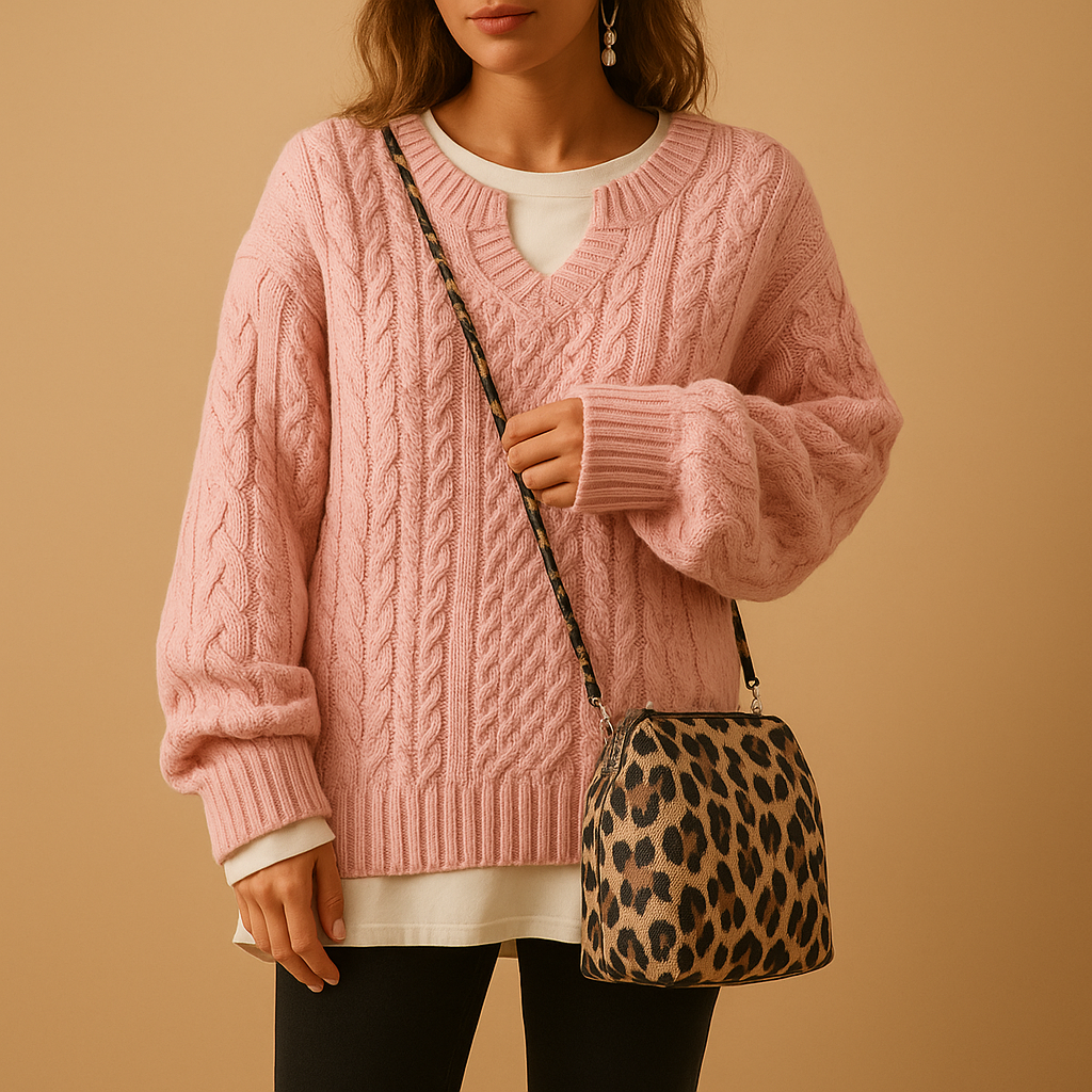 V-hals trøje til kvinder | Blød strik i en afslappet pasform