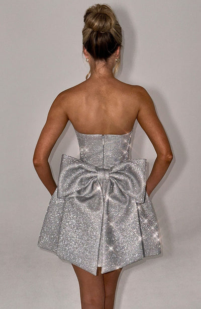 Lila - Vestido tubo sin mangas de corte A para mujer